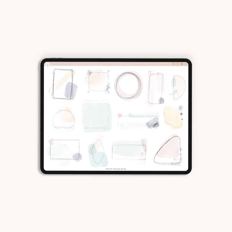 50 Digital Stickers | Abstract Shapes