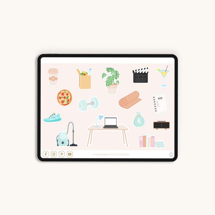 15 Digital Stickers - Everyday Life