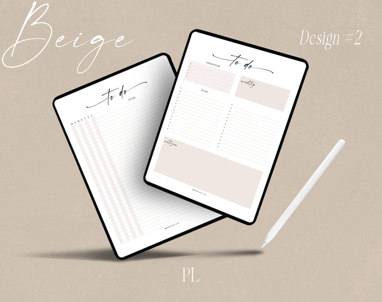 To-do-Listen Set mit 23 Vorlagen