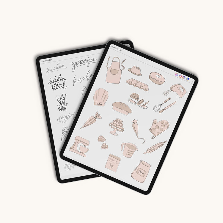 148 Digital Stickers | Baking