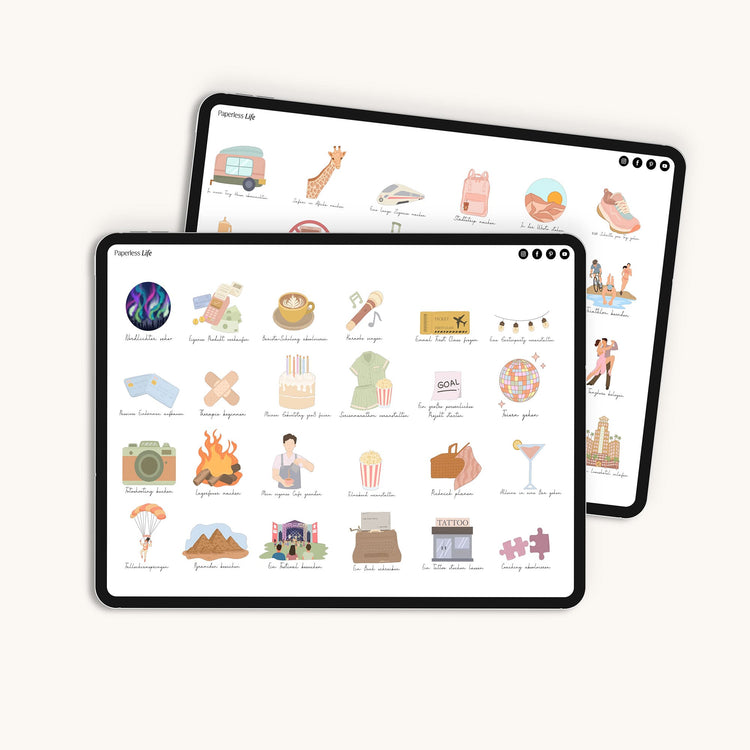 120+ Bucket-List-Sticker | Für Ziele, die Spaß machen