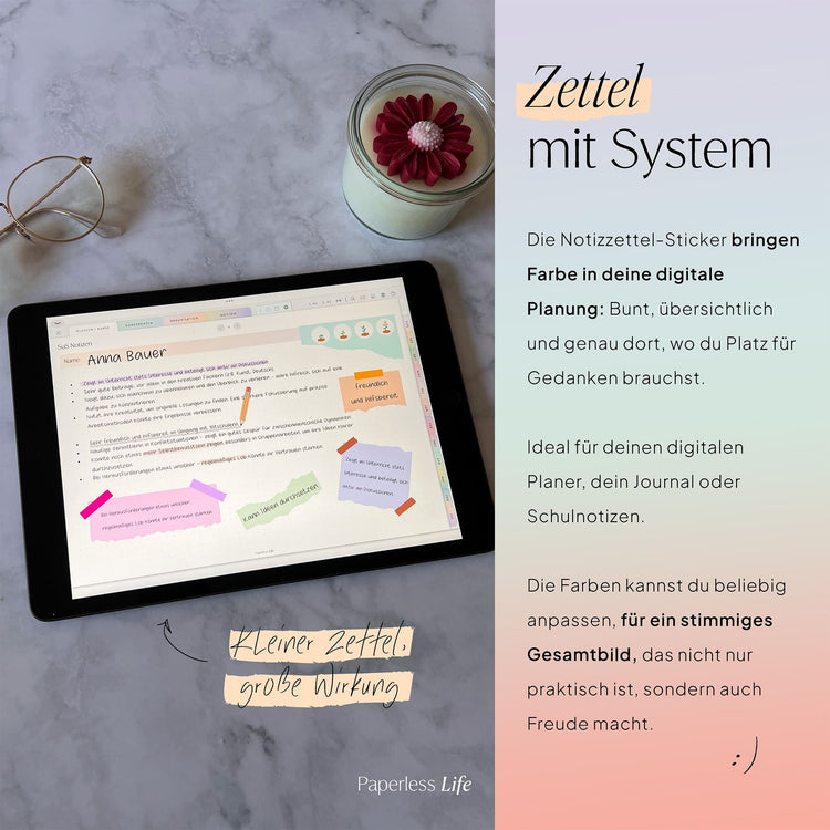 Color Changing Goodnotes Sticker | Notizzettel | Set 1