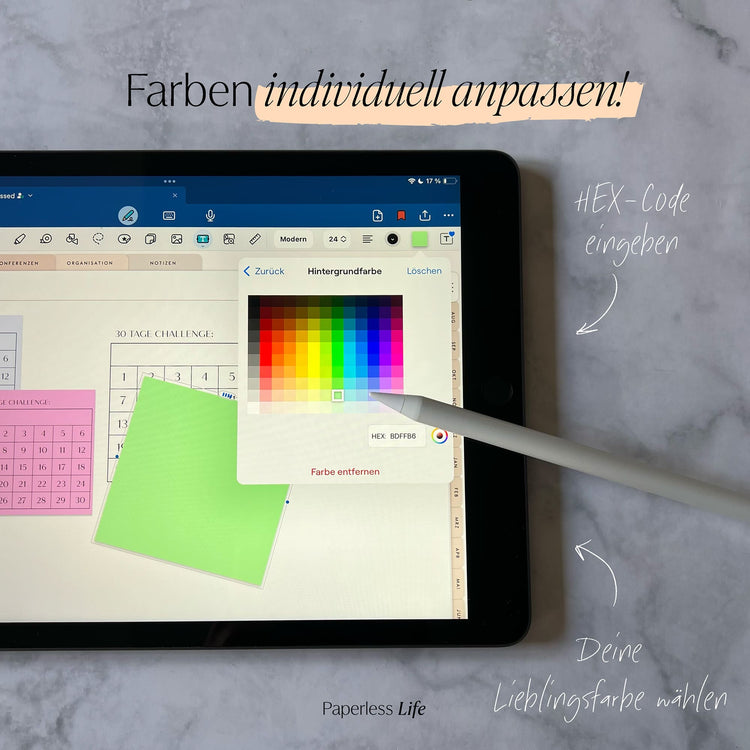 Color Changing Goodnotes Sticker | Planungssticker