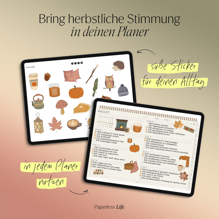 200+ Digitale Sticker | Herbst Vibes