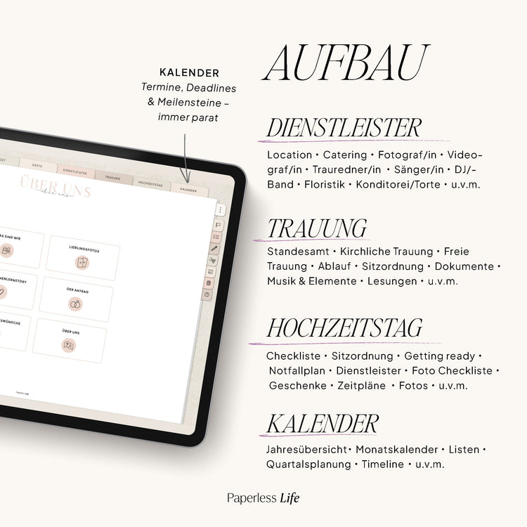 Digitaler Hochzeitsplaner