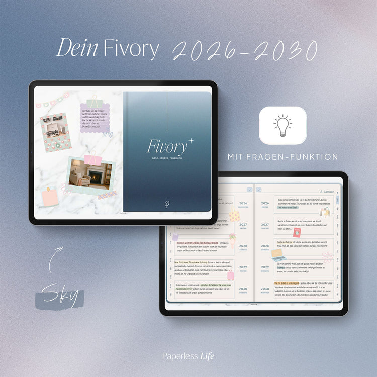 Fivory Bundle – Das 5-Jahres-Tagebuch | 2026-2030