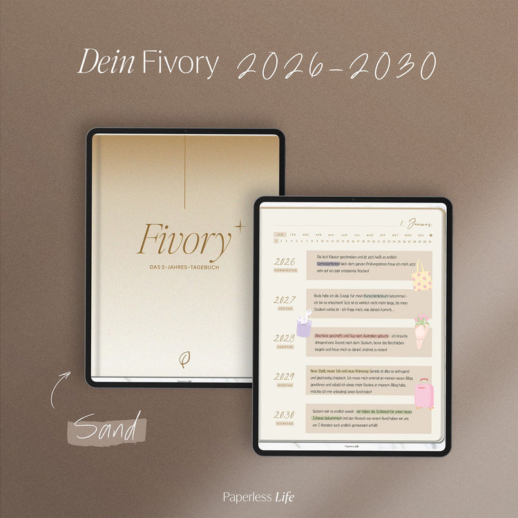 Fivory Bundle – Das 5-Jahres-Tagebuch | 2026-2030