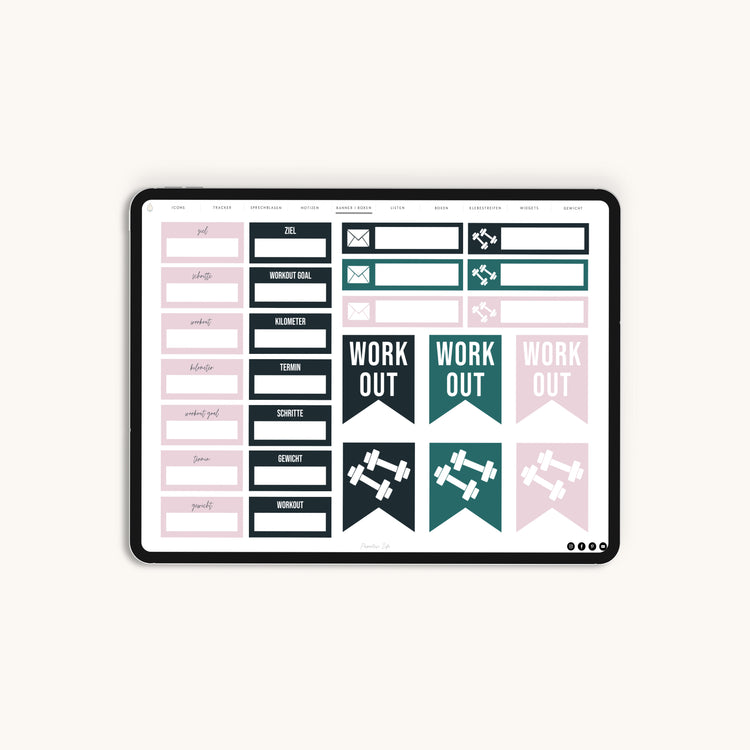 200+ Digital Stickers | Fitness