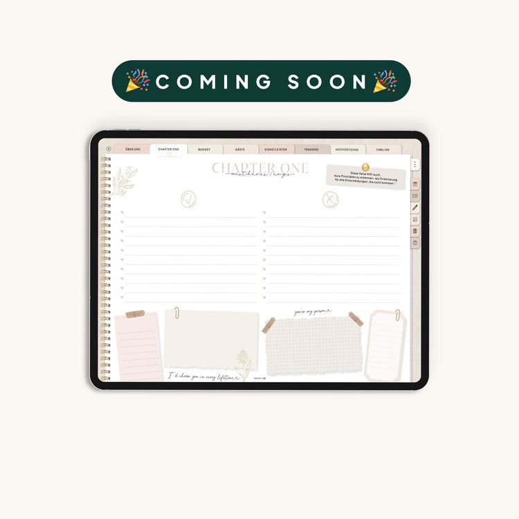 Digitaler Hochzeitsplaner | Coming Soon