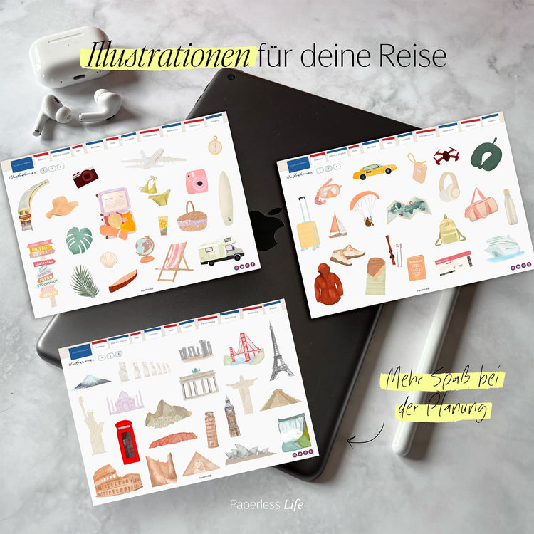 Sticker Reisen | Aus dem Reisetagebuch "Reiselog"