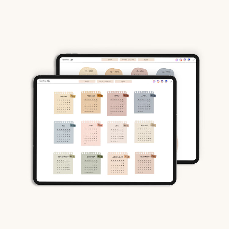 2025 & 2026 calendar stickers