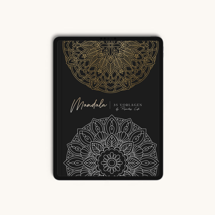 Digital Coloring Book - Mandala Black Edition