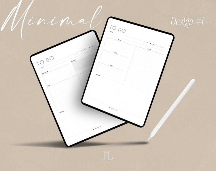 To-do-Listen Set mit 23 Vorlagen