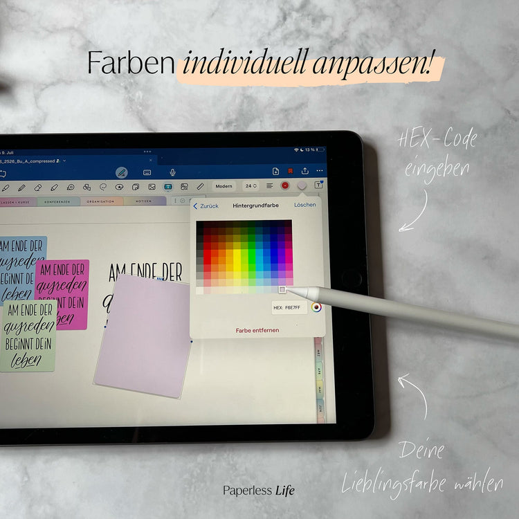 Color Changing Goodnotes Sticker | Motivationssprüche