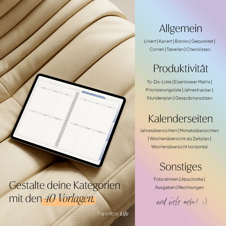 Digital Notebook "Finally Paperless" - 15 Tabs