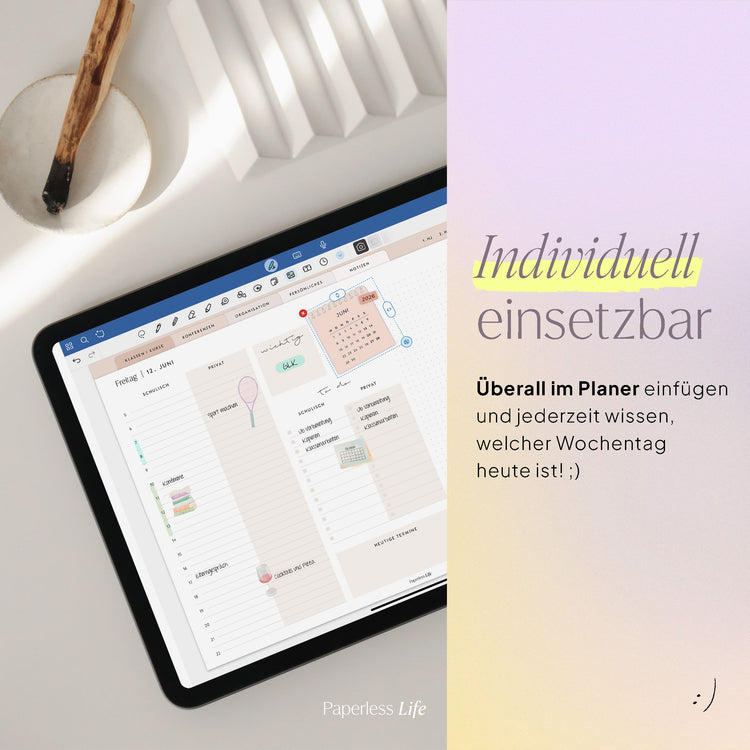 Digitale Sticker | Kalender-Sticker 2026, 2027, 2028