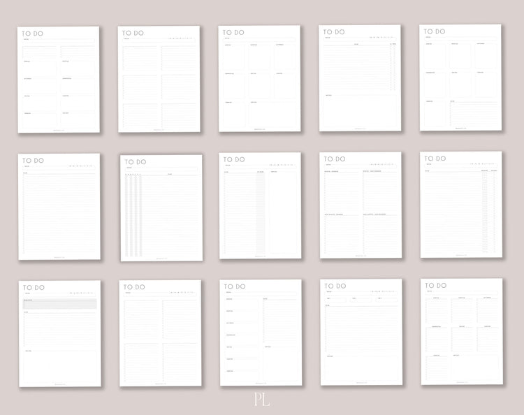 To-do list set with 23 templates for ReMarkable 2