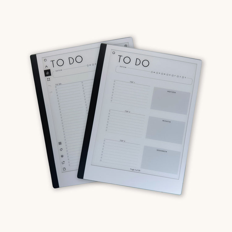 To-do list set with 23 templates for ReMarkable 2