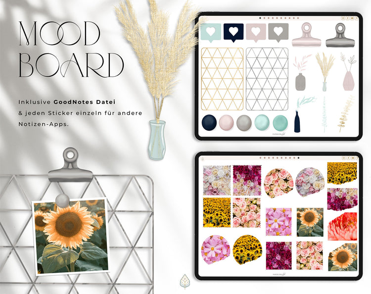 200 Digital Stickers | Spring Mood Board
