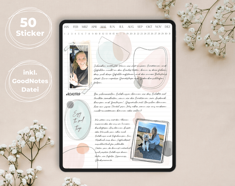 50 Digital Stickers | Abstract Shapes