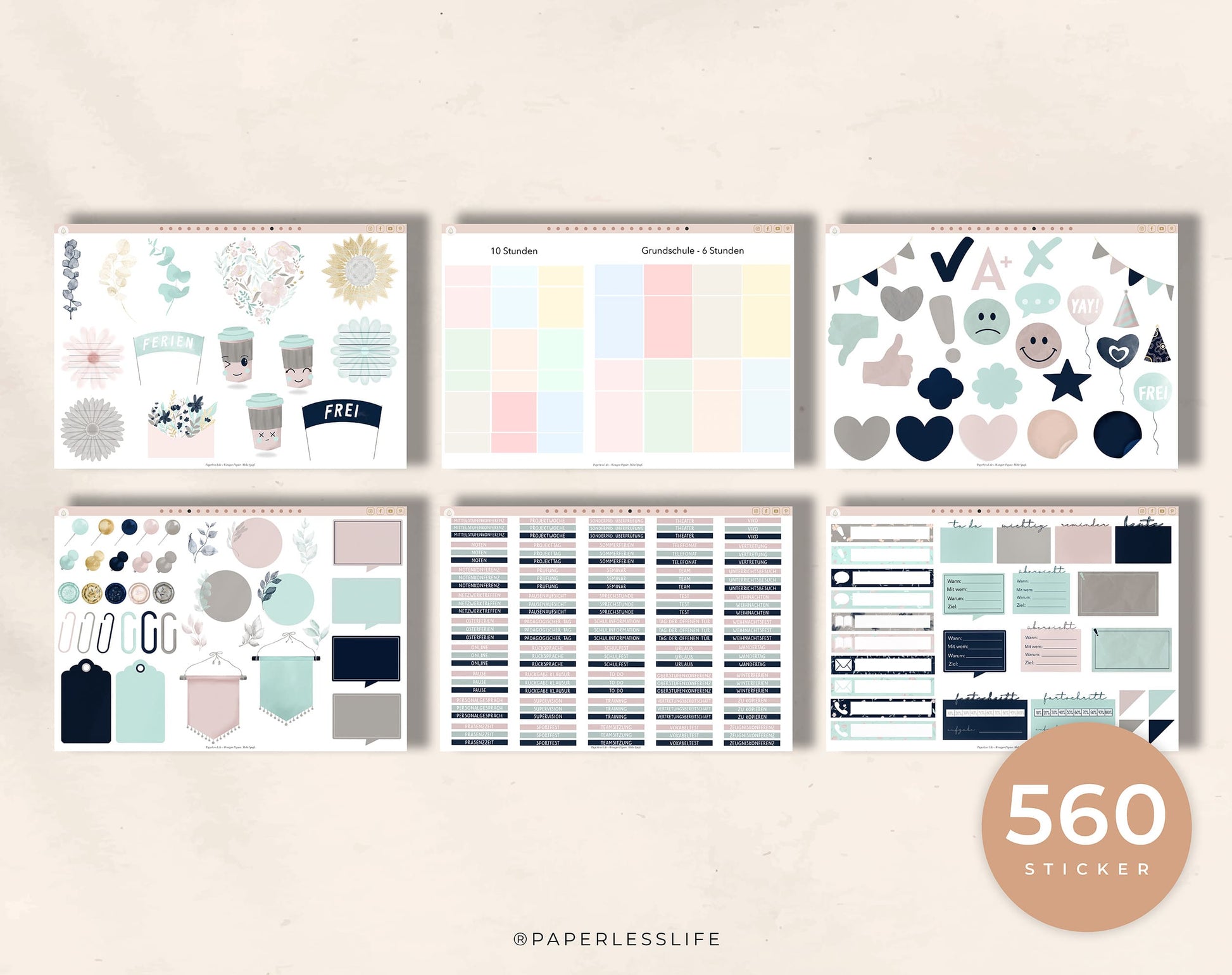 Digitale Sticker "Lehreralltag"