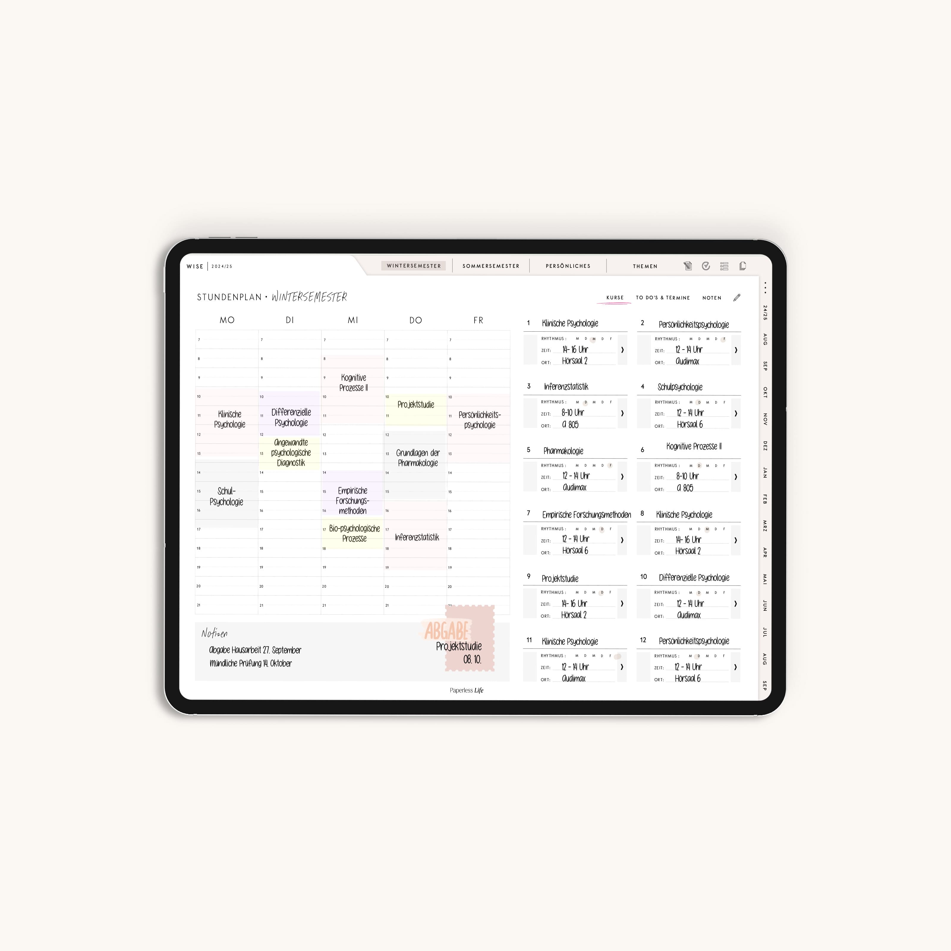 Digitaler Studienplaner 24/25
