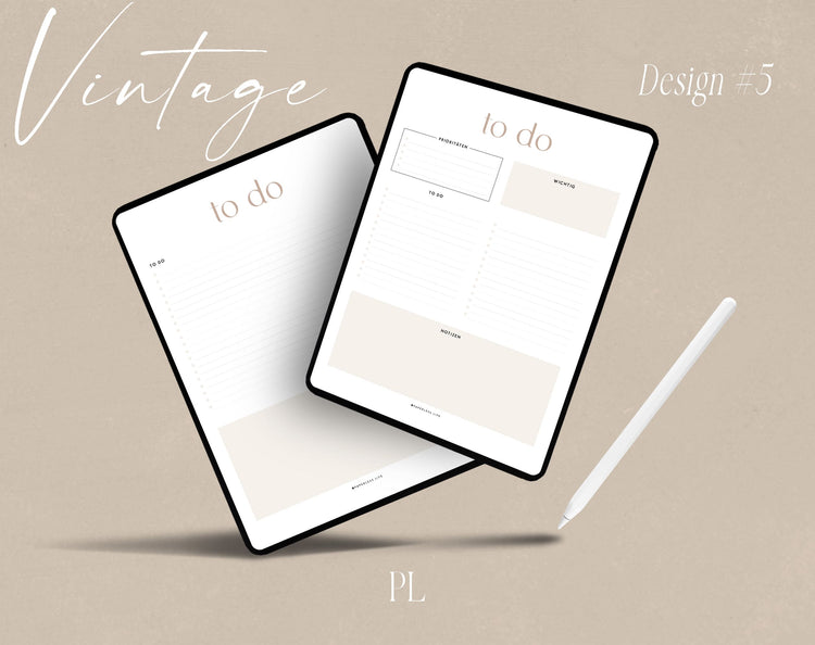 To-do-Listen Set mit 23 Vorlagen