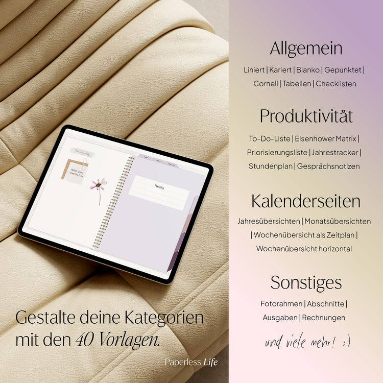 Digitales Notizbuch "Endlich Papierlos" - 5 Reiter