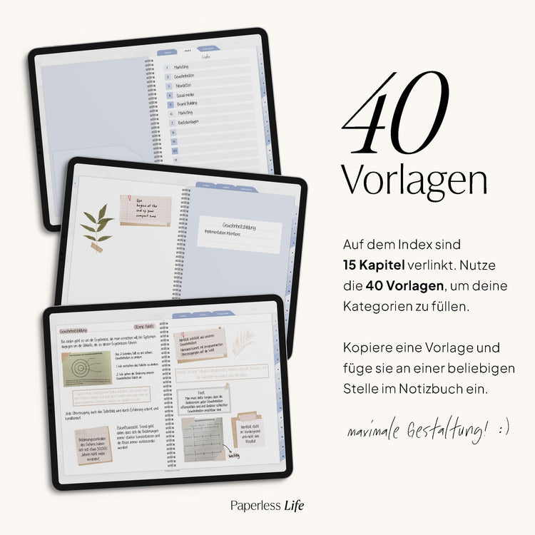 Digital Notebook "Finally Paperless" - 15 Tabs