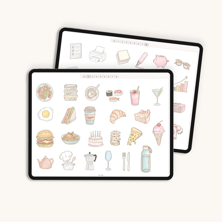 Digitale Sticker | Pastel Life Illustrations