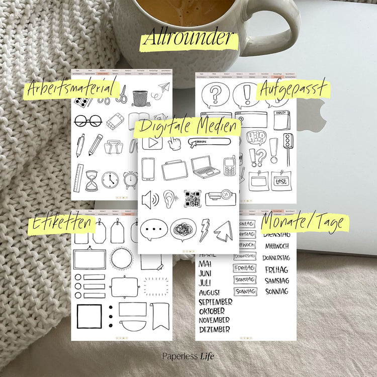 "The Worksheet Factory" - Digital stickers for designing your worksheets