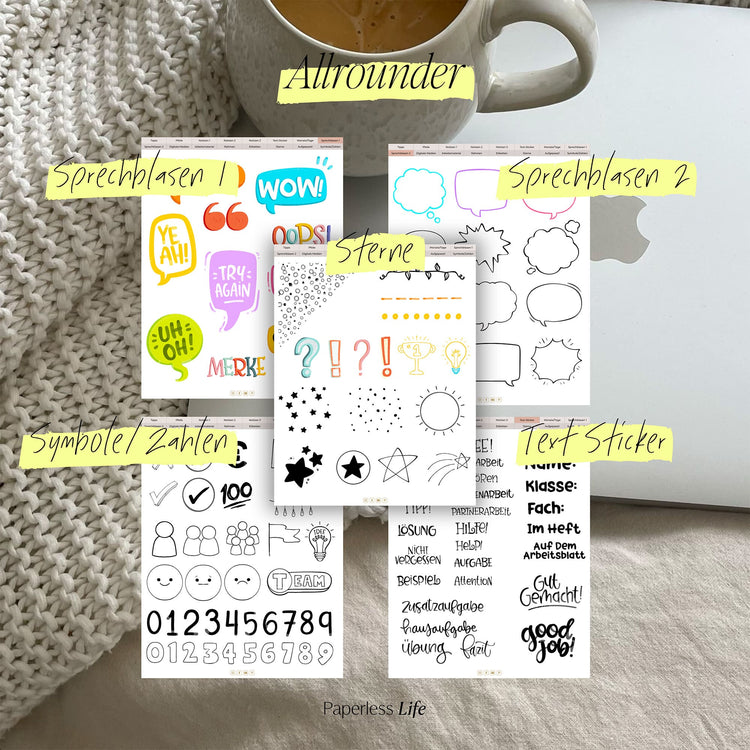 "The Worksheet Factory" - Digital stickers for designing your worksheets