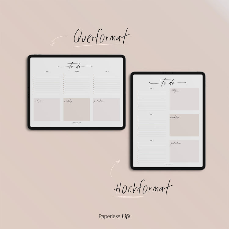 To-do-Listen Set mit 23 Vorlagen