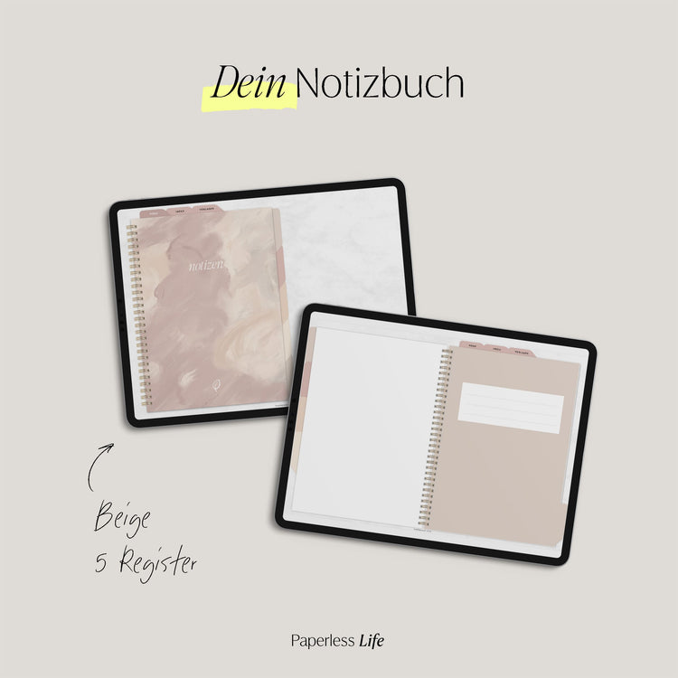Digitales Notizbuch "Endlich Papierlos" - 5 Reiter
