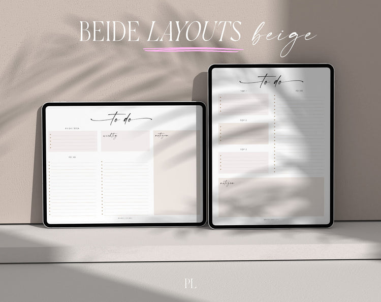 To-do-Listen Set mit 23 Vorlagen