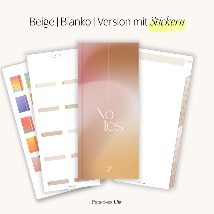 Digitales Notizbuch für den Split View | Optimiert für Goodnotes