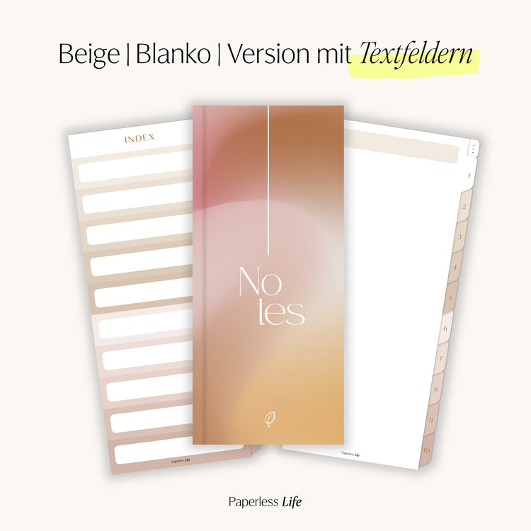 Digitales Notizbuch für den Split View | Optimiert für Goodnotes