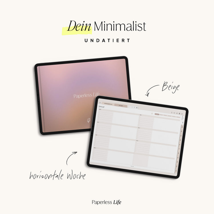 Undated Digital Planner I for Goodnotes and much more I the Minimalist