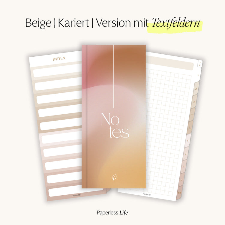 Digitales Notizbuch für den Split View | Optimiert für Goodnotes