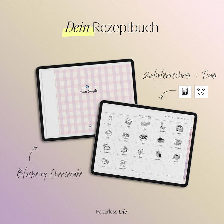 Digitales Chefkoch Bundle | Digitales Rezeptbuch + alle Sticker