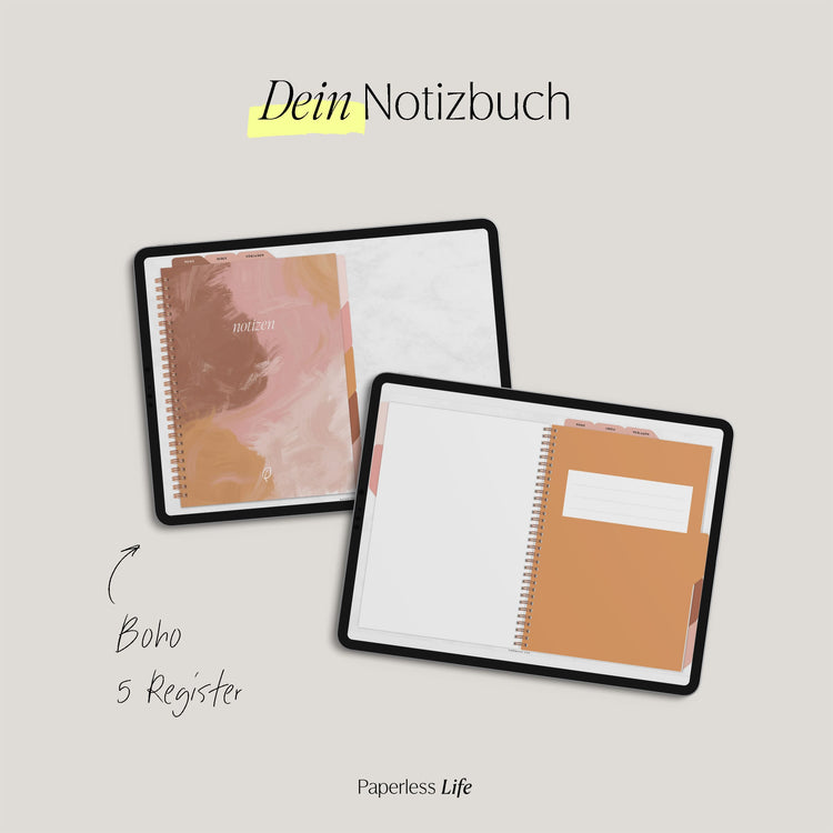 Digitales Notizbuch "Endlich Papierlos" - 5 Reiter