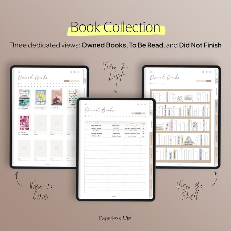 Digital Reading Journal | Goodnotes Book Tracker