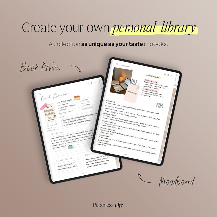 Digital Reading Journal | Goodnotes Book Tracker