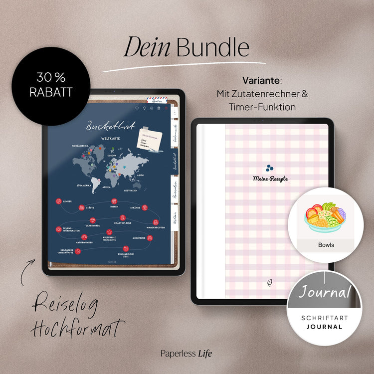 Digitales Reisen & Kochen Bundle