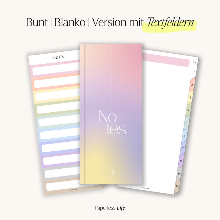 Digitales Notizbuch für den Split View | Optimiert für Goodnotes