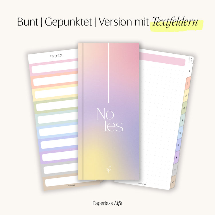 Digitales Notizbuch für den Split View | Optimiert für Goodnotes