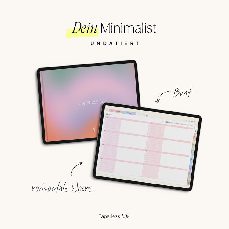 Undated Digital Planner I for Goodnotes and much more I the Minimalist