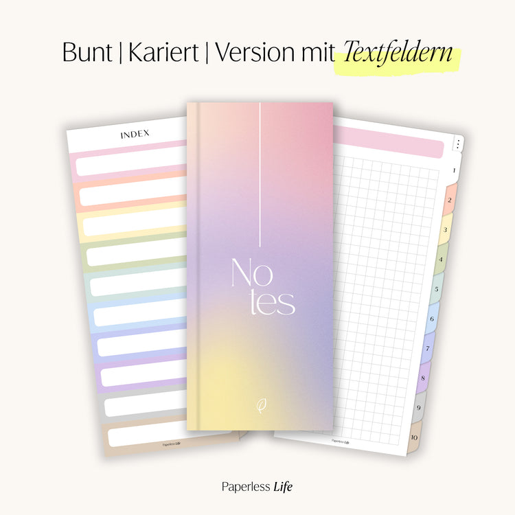 Digitales Notizbuch für den Split View | Optimiert für Goodnotes
