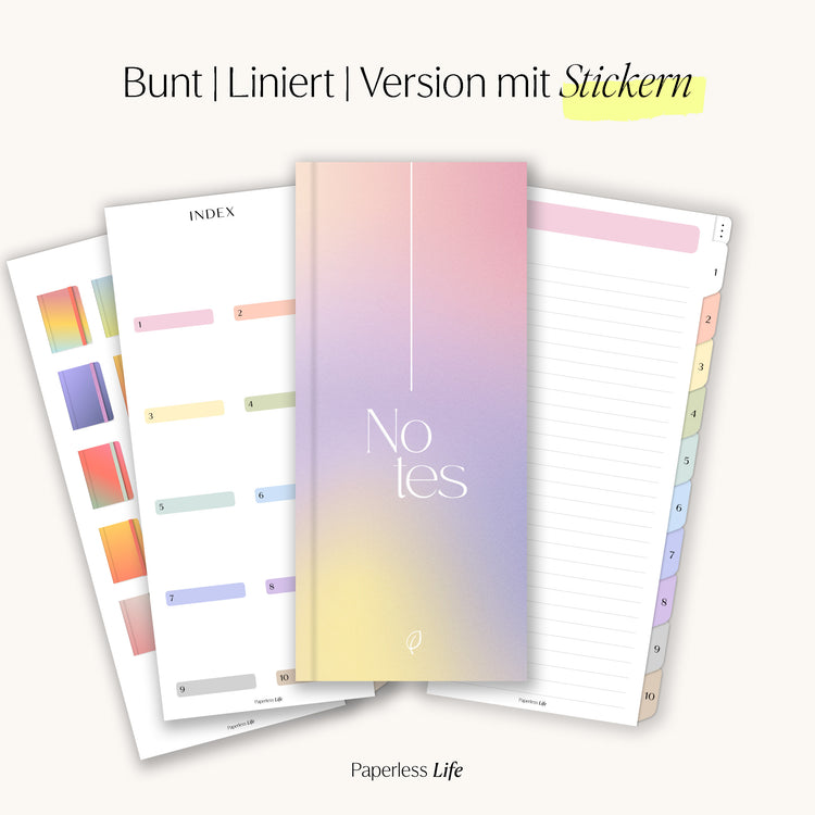 Digitales Notizbuch für den Split View | Optimiert für Goodnotes