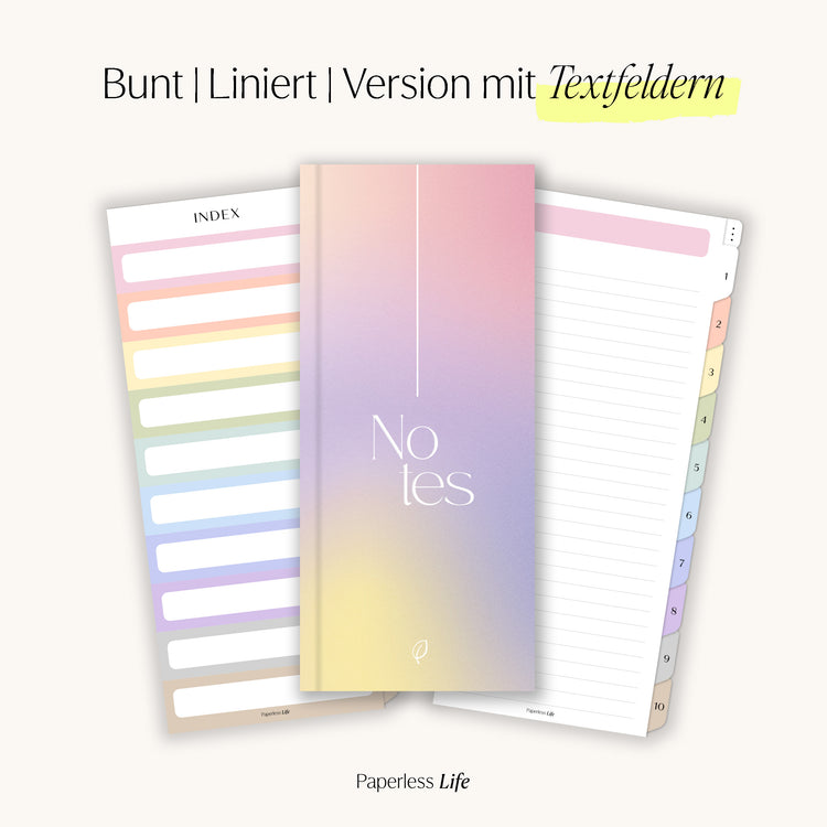 Digitales Notizbuch für den Split View | Optimiert für Goodnotes